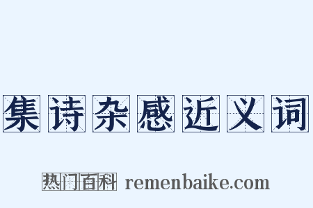 集诗杂感近义词是什么意思的图片